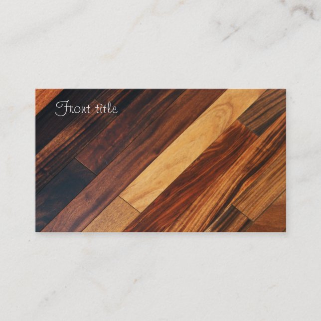 Diagonal Wood Flooring Visitkort (Framsida)