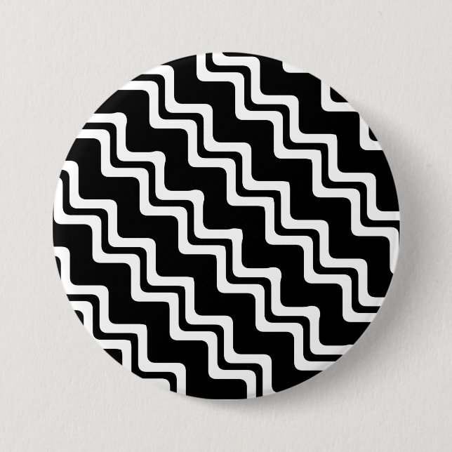 Diagonal Zig Zag Mönster med dubbla Färgader Knapp (Framsida)