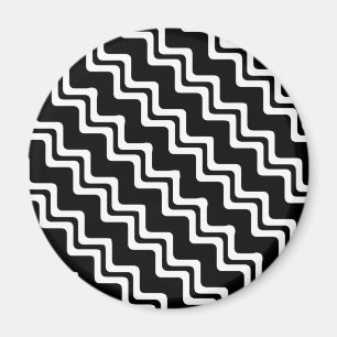 Diagonal Zig Zag Mönster med dubbla Färgader Magnet