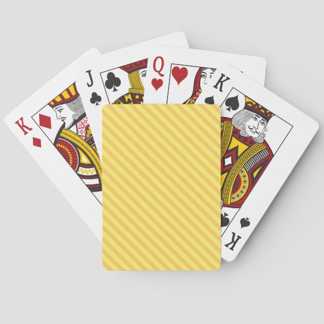Diagonala gula orange ränder spel kort (Baksidan)