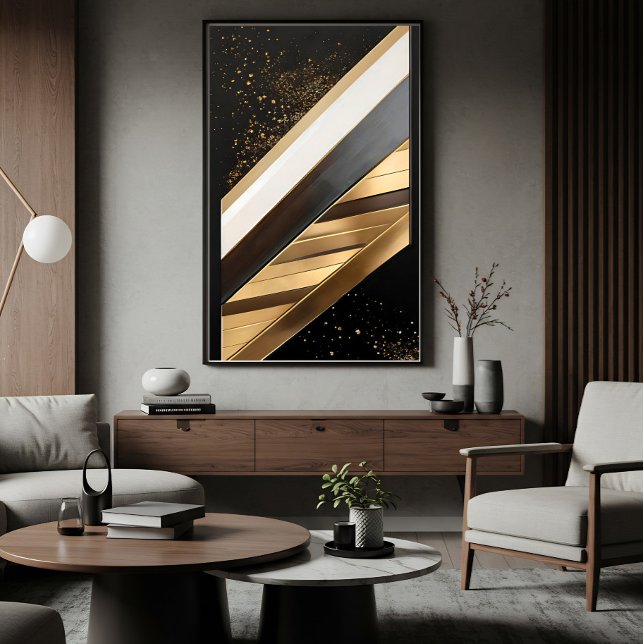 Diagonala linjer av guld poster (Skapare uppladdad)