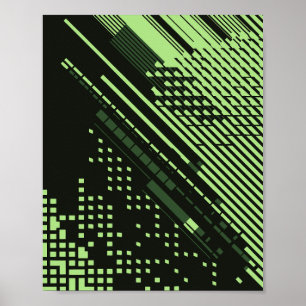 Diagonala linjer och rutmönsterdesign poster