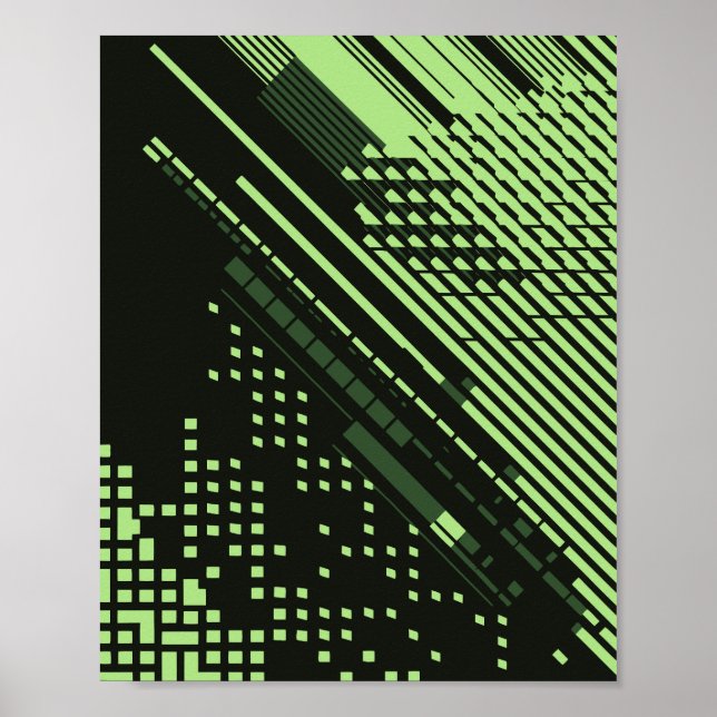 Diagonala linjer och rutmönsterdesign poster (Framsidan)