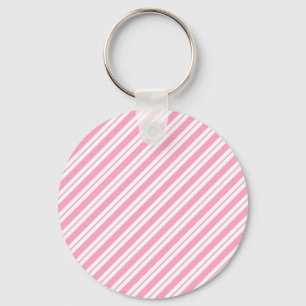 Diagonala randar Keychain för rosor och för vit Nyckelring