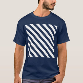 Diagonala randiga mono mönster t shirt