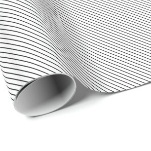 Diagonala streck - vit och svart presentpapper