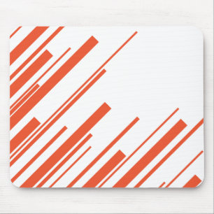 Diagonaler i Orange och vitt Musmatta
