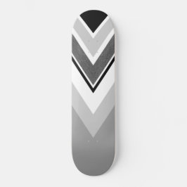 Diagonalsvart, grått rand mini skateboard bräda 18,5 cm