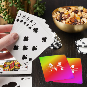 Diagonalt för monogrammet HBT-Pridet Regnbåggradie Casinokort