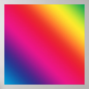 Diagonalt för regnbågsövertoning poster