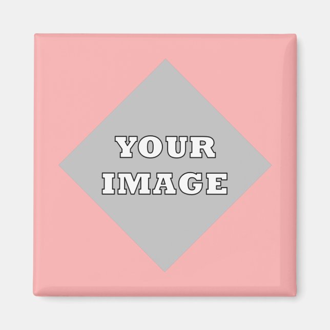 Diagonalt fyrkantigt fotoram-magnet magnet (Framsidan)