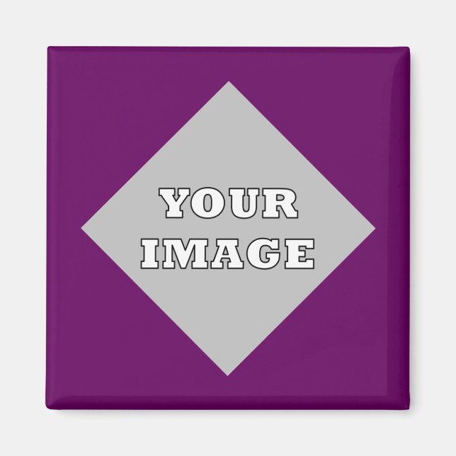 Diagonalt fyrkantigt fotoram-magnet magnet (Framsidan)