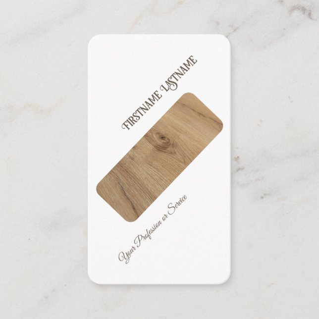 Diagonalt minsta trädesigner stil insida visitkort (Framsida)