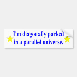 "Diagonalt parkerad" bildekal