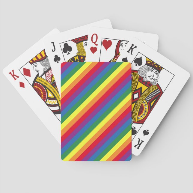 Diagonalt regnbåge Mönster Casinokort (Baksidan)
