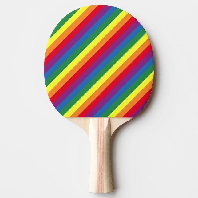 Diagonalt regnbåge Mönster Pingisracket (Framsidan)