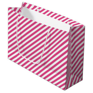 Diagonalt rosa och vita randmönster