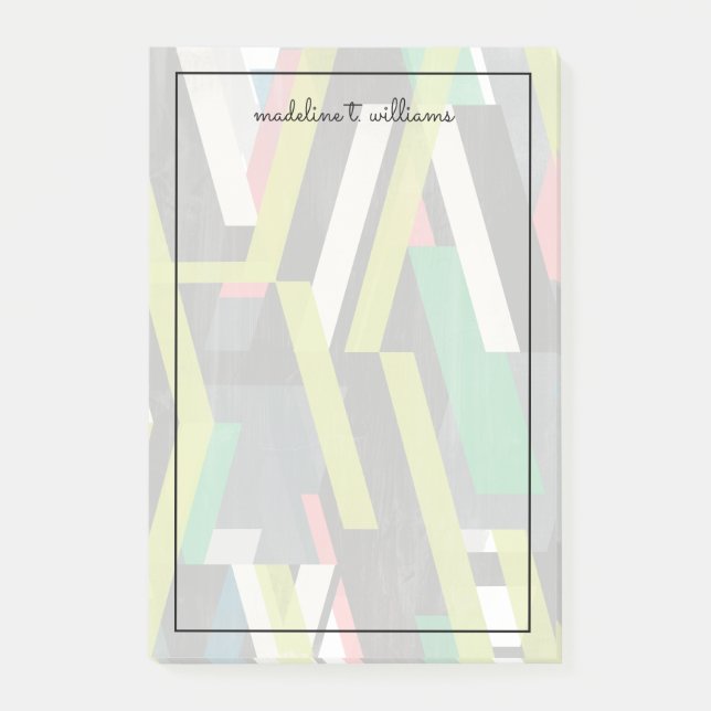 Diagonalt Slipstream Mönster Post-it Block (Framsida)