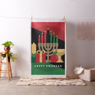 diagonalt tyg av rand Lycklig Kwanzaa
