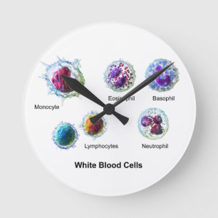 Diagram av Leukocytes för vitblodceller Rund Klocka