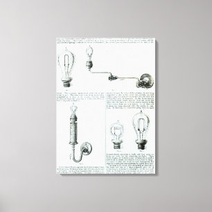 Diagram av lightbulbs och deras sätter inom canvastryck