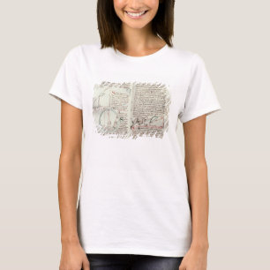 Diagram av mätningar och text (vellängpapper) t-shirt