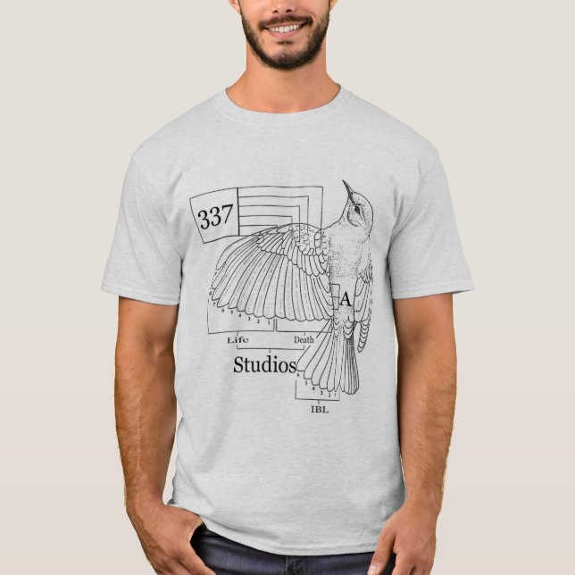 Diagram för 337 fågel t-shirt (Framsida)