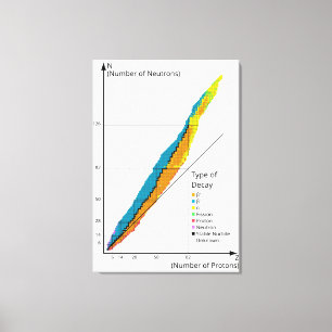 Diagram Graf över isotoper efter typ av kärnkrafts Canvastryck