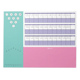 Diagram och anteckningar för resultattavlan för Bo Anteckningsblock