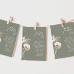 Diagram över Bordsnumret Grönt för vismisk Wildblo<br><div class="desc">Det här bordsnumret för Whimsical Wildblomsage Sage Grönt är perfekt för din enkla elegant Boho bröllop. De minimalistiska vildblommorna i vattenfärgen kommer att bidra till att förverkliga din vision! Utformningen av söt vita blommor och blommor från guld, med beröring av lila och gult, kommer säkert att fullborda er minimala falldröm...</div>