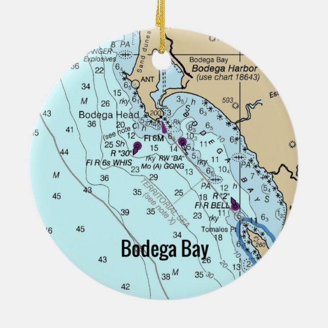 Diagram över certifikatutfärdare i Bodega Bay Julgransprydnad Keramik (Baksidan)