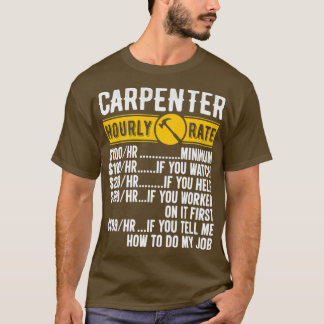 Diagram över daglig Carpenter Carpenter Carpentry- T Shirt