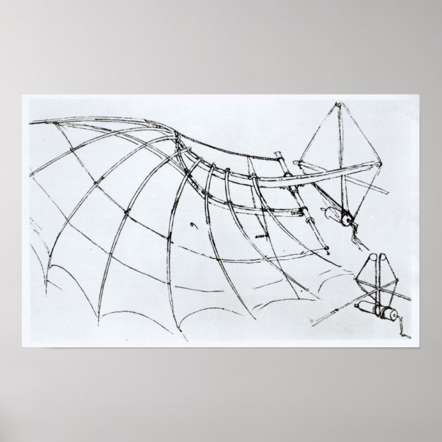 Diagram över ett mekaniskt vinge poster (Framsidan)