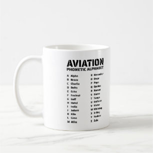 Diagram över fonetiskt alfabet kaffemugg