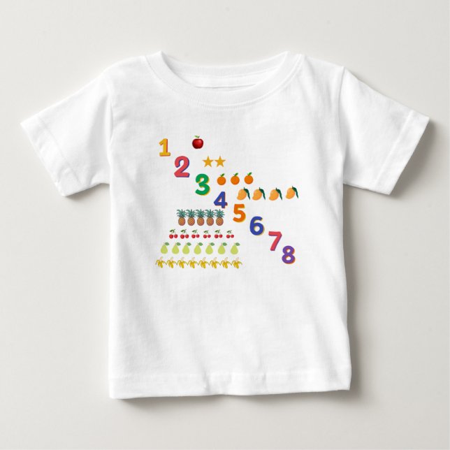 Diagram över för barn för antal frukter t shirt (Framsida)