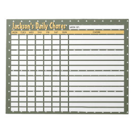 Diagram över Grönten personlig Camou Daily Choment Anteckningsblock