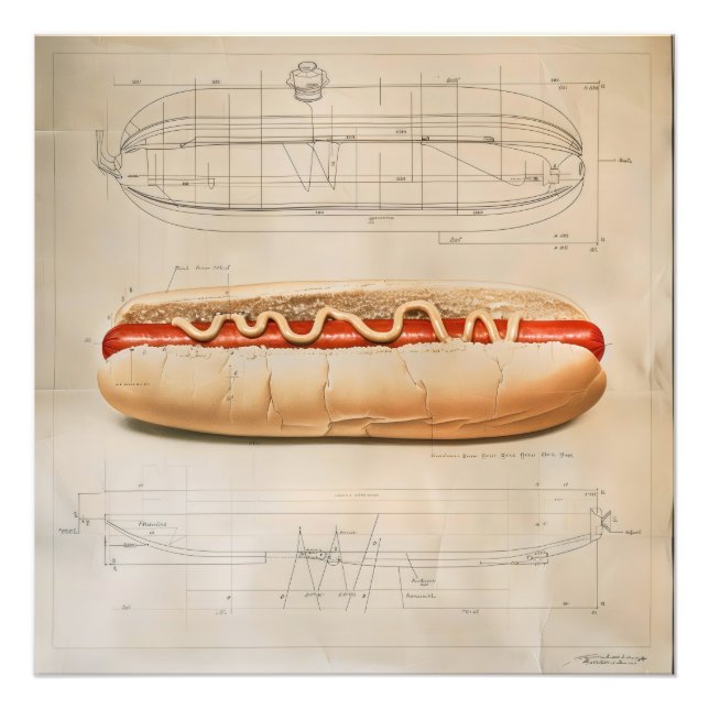 Diagram över hettens Hund Fototryck (Framsidan)