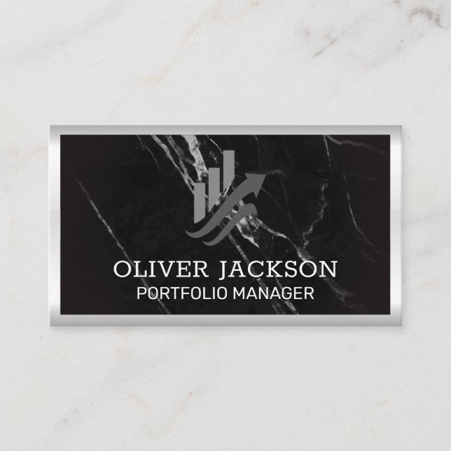 Diagram över lagrar Pub | Black Marble Visitkort (Framsida)
