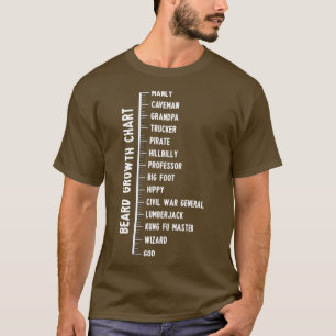  diagram över ljusskartad tillväxt i Beard Älskare T Shirt
