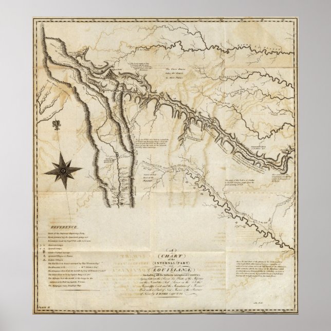 Diagram över Louisianas inre del Poster (Framsidan)