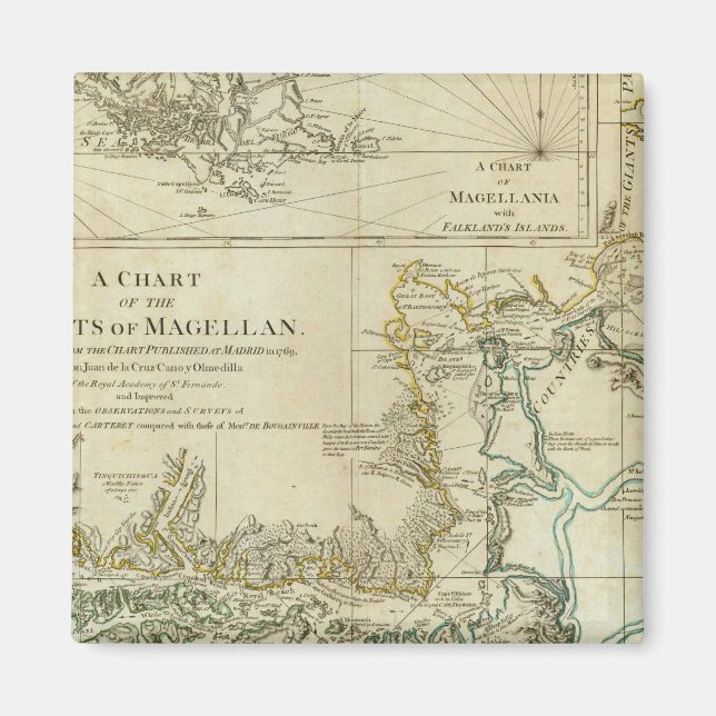 Diagram över Magellansundet Magnet (Framsidan)