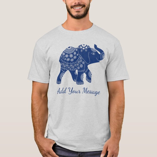 Diagram över meddelanden om judiskt Elephant Anpas T Shirt (Framsida)