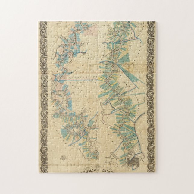 Diagram över nedre Mississippifloden Pussel (Vertikal)