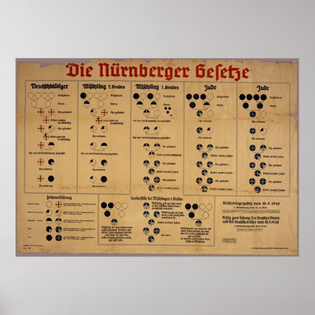 Diagram över Nürnbergslagarna Poster (Framsidan)