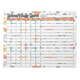 Diagram över personlig Dinosaur Daily Chools Anteckningsblock