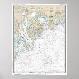 Diagram över rutor och inflygningar i Frenchman oc Poster