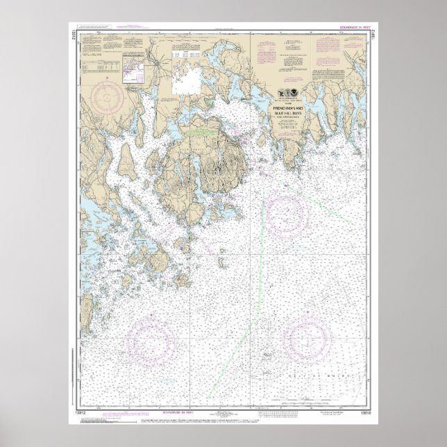 Diagram över rutor och inflygningar i Frenchman oc Poster (Framsidan)