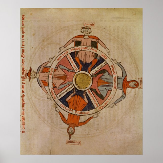 Diagram över sjöfolk från poems in Provencal Poster (Framsidan)