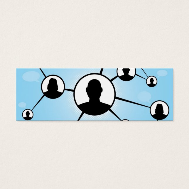 Diagram över Social Media Friends Diagram Litet Visitkort (Framsidan)