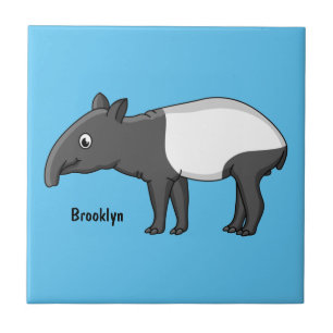 Diagram över tecknaden Cute lycklig Kakelplatta